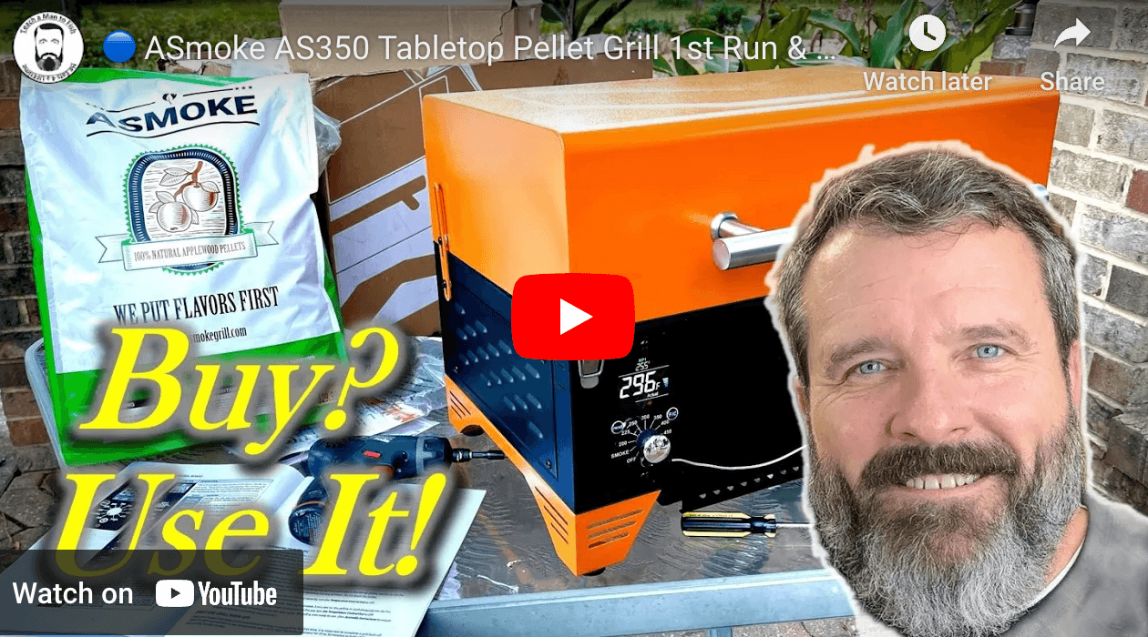 AS350 Pellet Grill 1st Run Recipe Chicken Burgers Bread Port ASMOKE