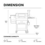 ASMOKE Skylights Wood Pellet Grill Smoker AS700P | ASCA™ - ASMOKE