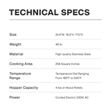 Package Discount : ASMOKE AS350 Portable Wood Pellet Grill and Smoker | ASCA™ & Foldable Portable Grill Table & 100% Apple Wood Pellets - ASMOKE