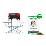 Package Discount : ASMOKE AS350 Portable Wood Pellet Grill and Smoker | ASCA™ & Foldable Portable Grill Table & 100% Apple Wood Pellets - ASMOKE