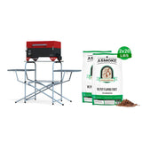 Package Discount : ASMOKE AS350 Portable Wood Pellet Grill and Smoker | ASCA™ & Foldable Portable Grill Table & 100% Apple Wood Pellets - ASMOKE