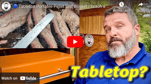 Tabletop Portable Pellet Grill Brisket | Teach a Man to Fish - ASMOKE