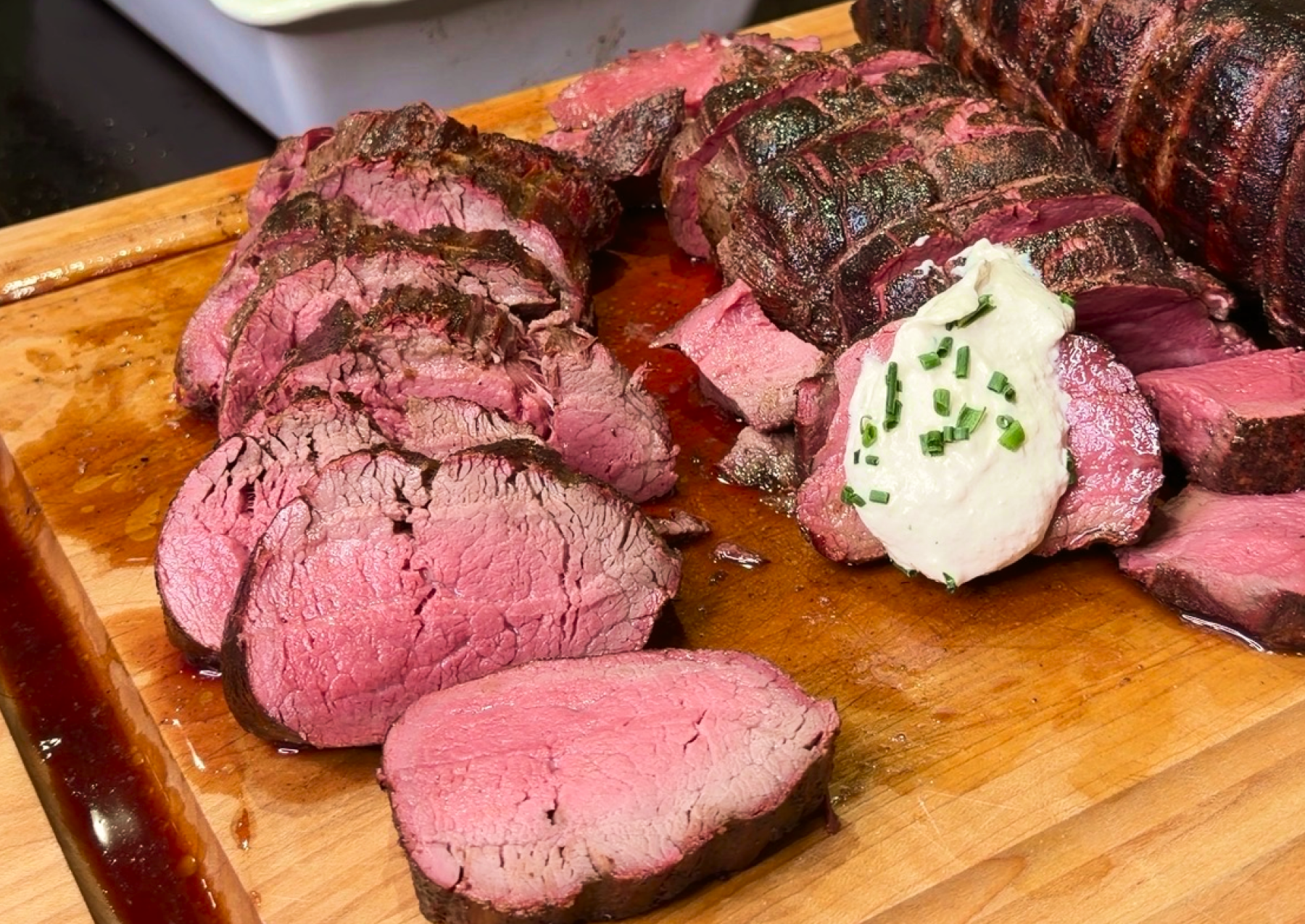Smoked Beef Tenderloin with Horseradish Cream Sauce