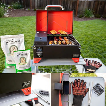 ASMOKE Foldable Portable Grill Table - ASMOKE For Outdoor BBQ & Grill