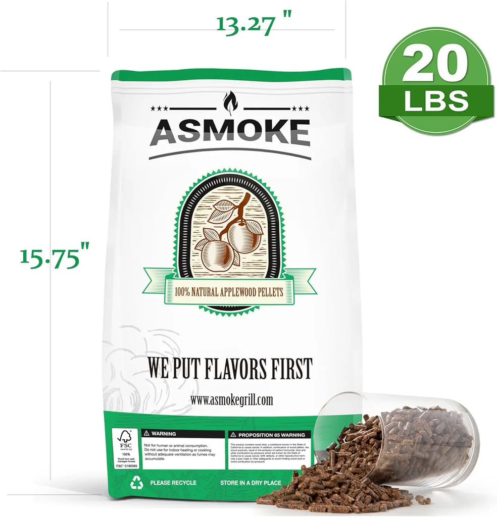 ASMOKE 100% Apple Wood Pellets asmoke