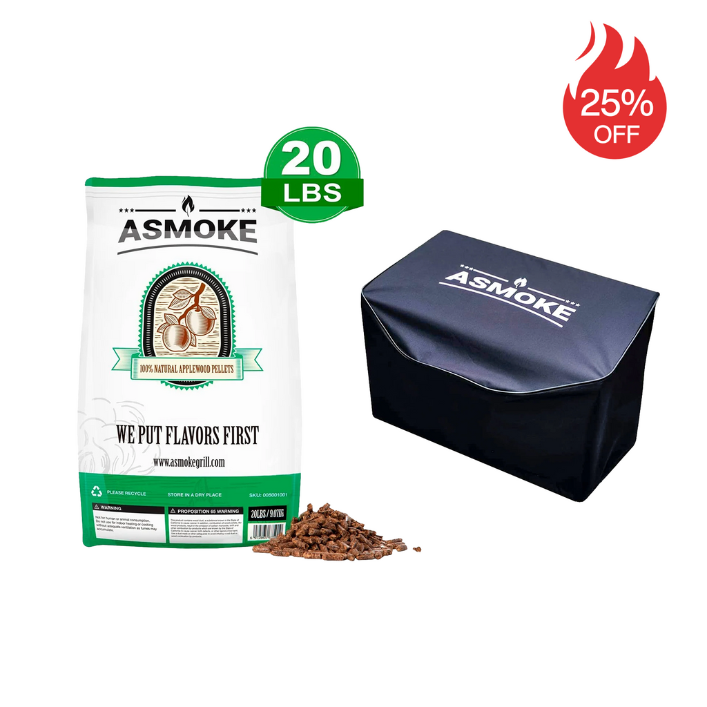 ASMOKE 100% Apple Wood Pellets ASMOKE Grill Cover ASMOKE