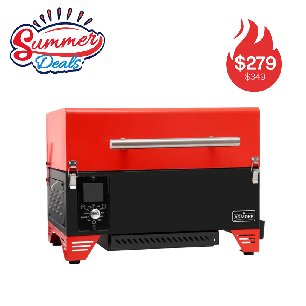 Asmoke ASMOKE Essential Portable Wood Pellet Grill and Smart Smoker with Built ...