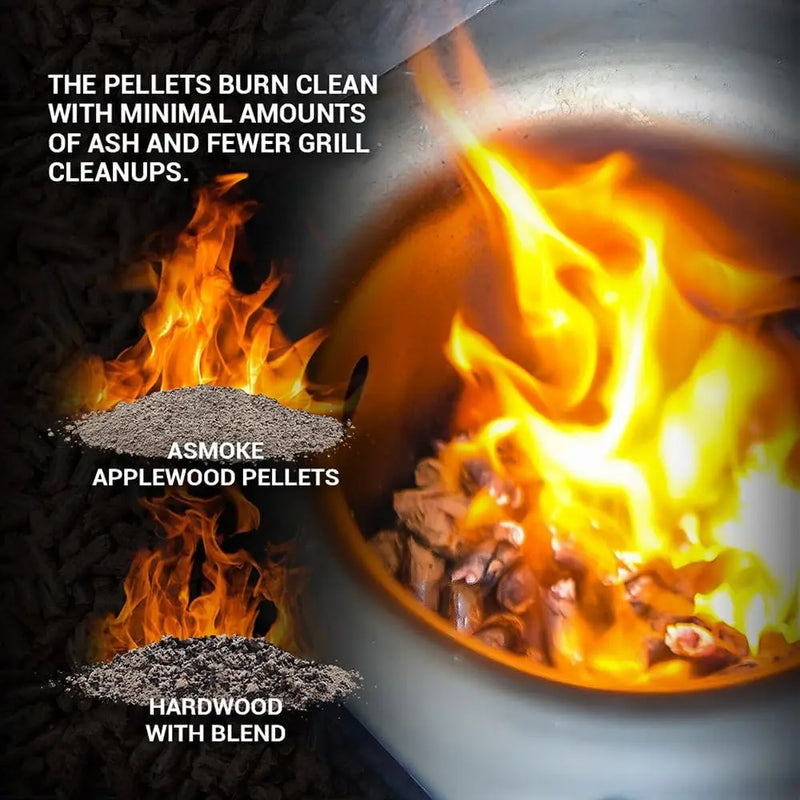 Asmoke ASMOKE 100% Apple Wood Pellets - ASMOKE For Outdoor BBQ & Grill