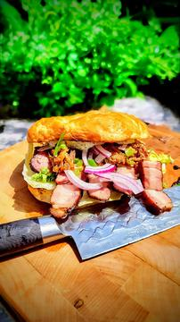 Pulled Pork Sandwich with Homemade Tzatziki