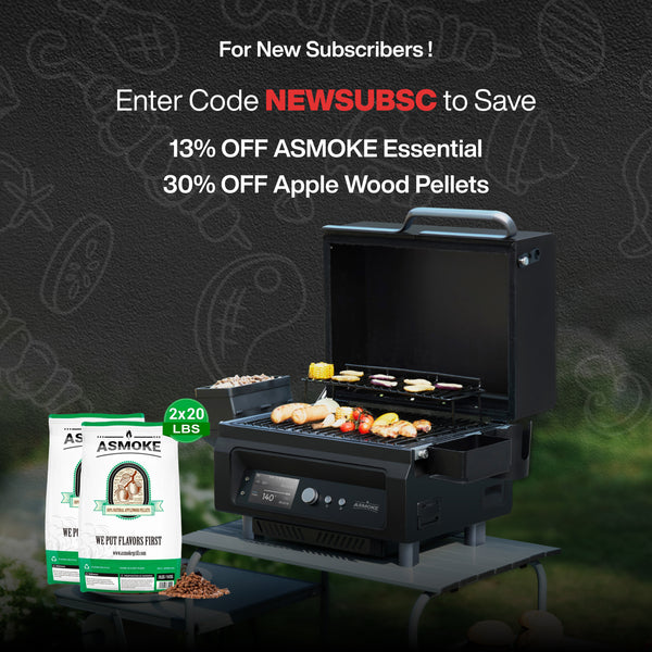 For New Subscribers ASMOKE Essential & Apple Wood Pellets 20lbs*2