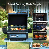 Portable Wood Pellet Grill and Smart Smoker with Built - in Screen - ASMOKE