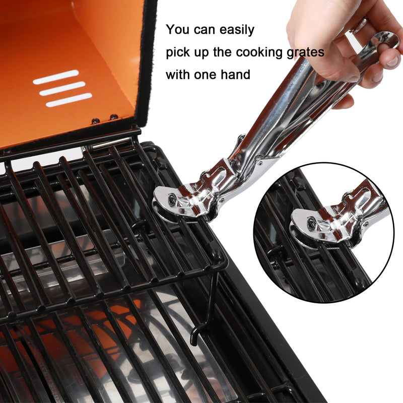 ASMOKE BBQ Set (Includes BBQ Grilling Gloves, a BBQ Cleaning Brush, two Kitchen Tongs and a BBQ Grill Grid Lifter)
