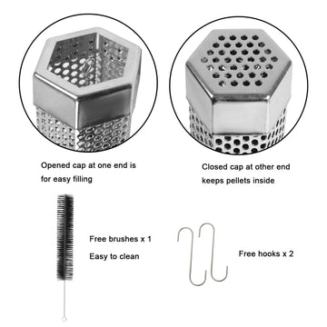 ASMOKE Pellet Smoker Tube ASMOKE For Outdoor BBQ Grill