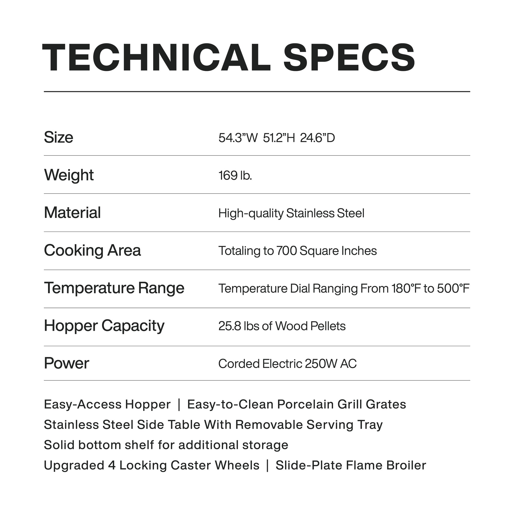 ASMOKE Skylights Wood Pellet Grill Smoker AS700P | ASCA™ - ASMOKE