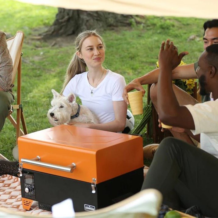Package Discount : ASMOKE AS350 Portable Wood Pellet Grill and Smoker | ASCA™ & ASMOKE Foldable Portable Grill Table - ASMOKE